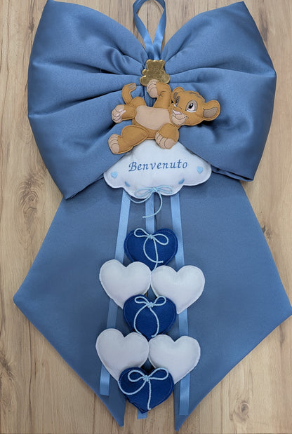 Fiocco nascita Disney Simba – Personalizzabile 🦁💙