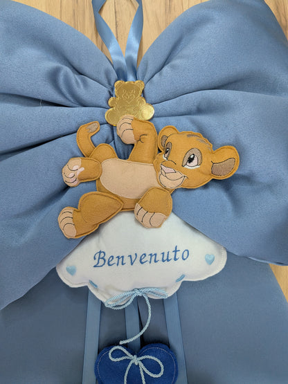 Fiocco nascita Disney Simba – Personalizzabile 🦁💙