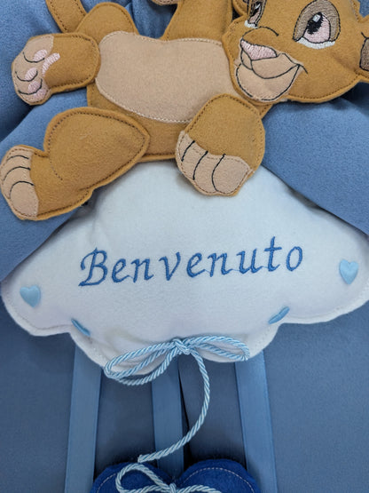 Fiocco nascita Disney Simba – Personalizzabile 🦁💙